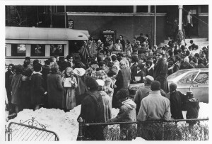 Students outside February 26, 1964 Freedom School