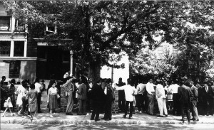 Parents outside February 26, 1964 Freedom School